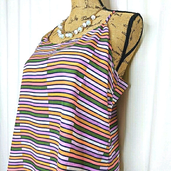 J Crew Striped Racerback Cami (Sz 14) - Picture 5 of 9